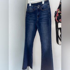 SHEIN PETITE Slant Pocket Bootcut Leg Jeans